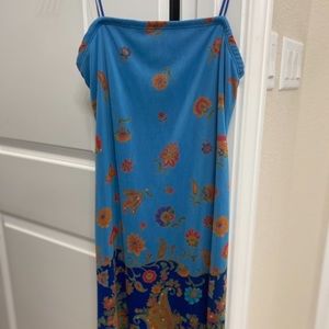 Strapless Blue Dress